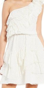 Nwt lace ruffle one-shoulder Chelsea and violet dr